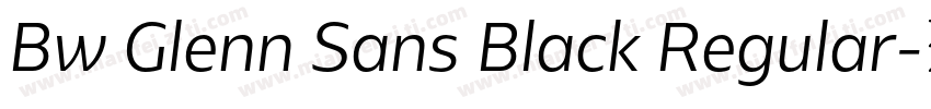 Bw Glenn Sans Black Regular字体转换